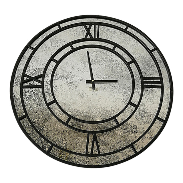 Jack Black metal wall clock antique glass round