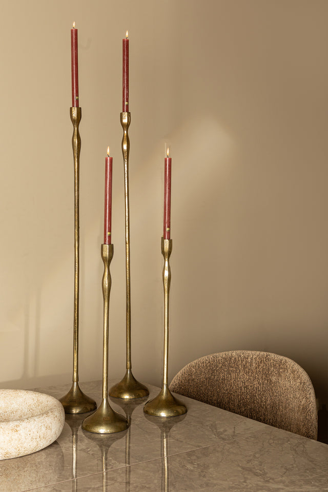 Kennet Gold cast aluminium candleholder