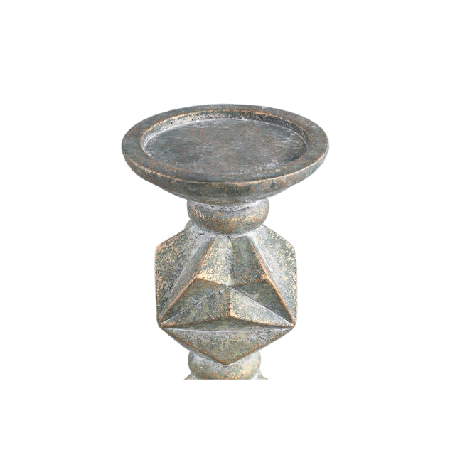 Eldar Gold cement candleholder angular shape ballL