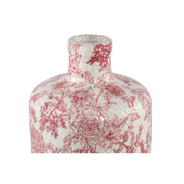 Rozy Red terracotta bottle round flower print L