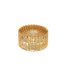 Milandi glass candleholder ribbed round