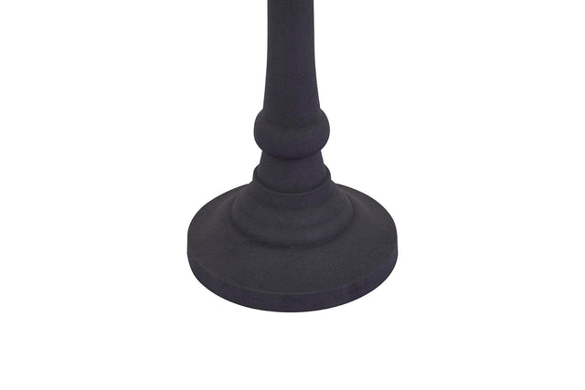 Lisann Black cast aluminum candleholder round