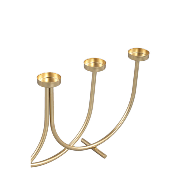 Lish Gold iron candleholder multiple dining