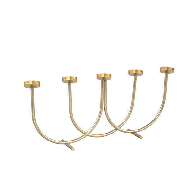 Lish Gold iron candleholder multiple dining