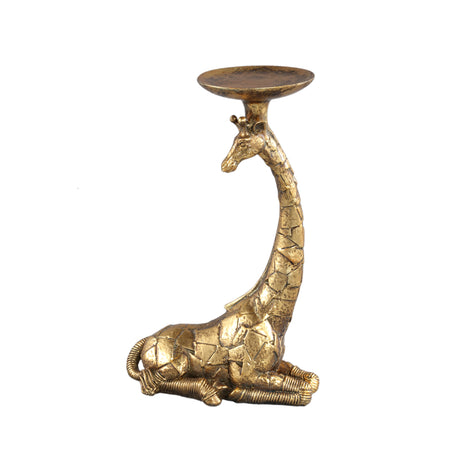 Laudi Gold poly giraffe candle holder