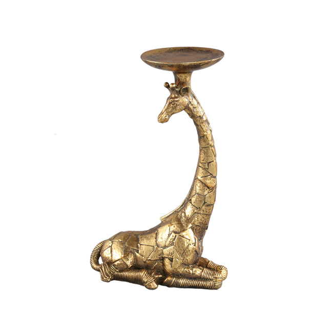 Laudi Gold poly giraffe candle holder