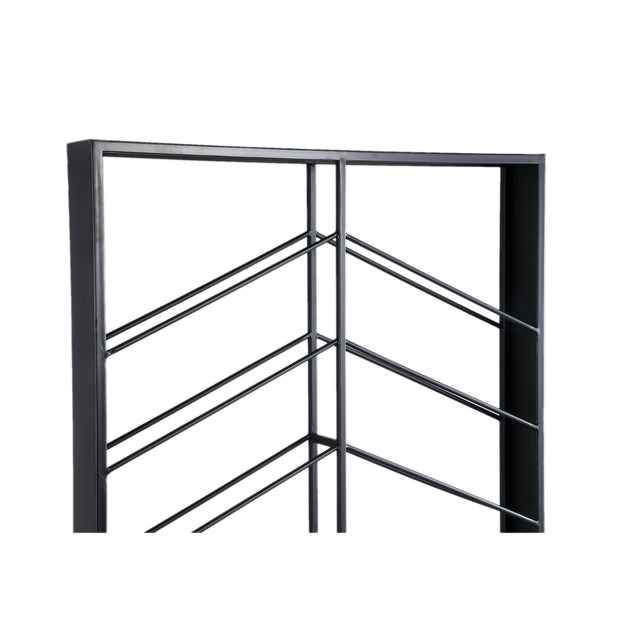 Vinno Black iron winerack symmetrical layers rect