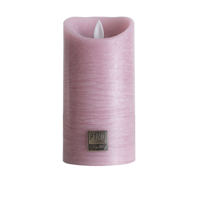 LED Light Candle floral pink moveable flame