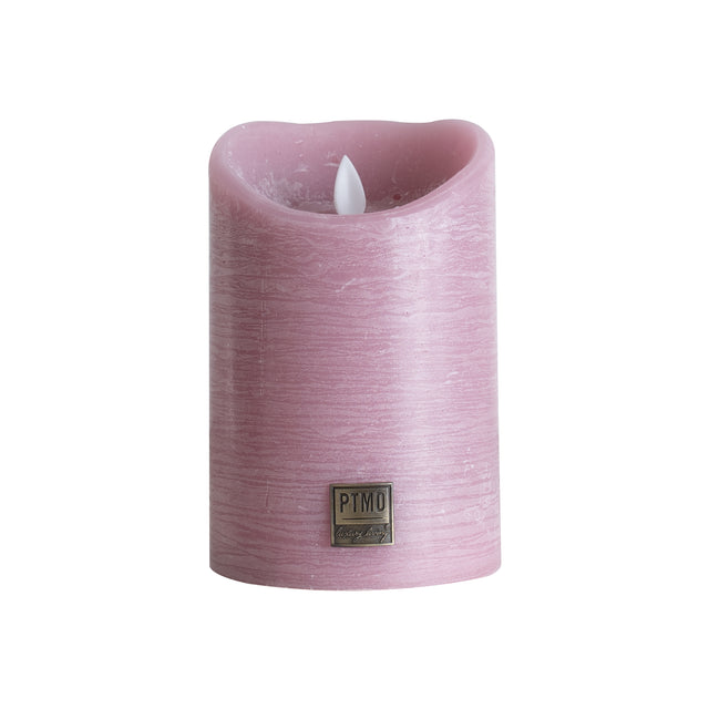 LED Light Candle floral pink moveable flame