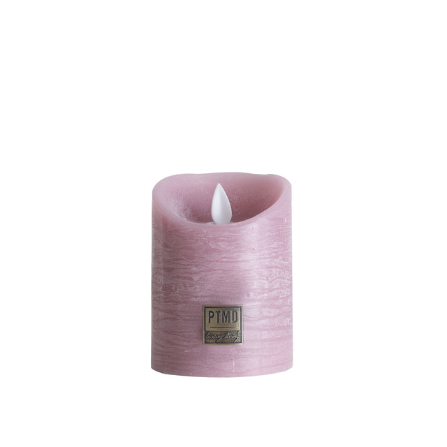 LED Light Candle floral pink moveable flame