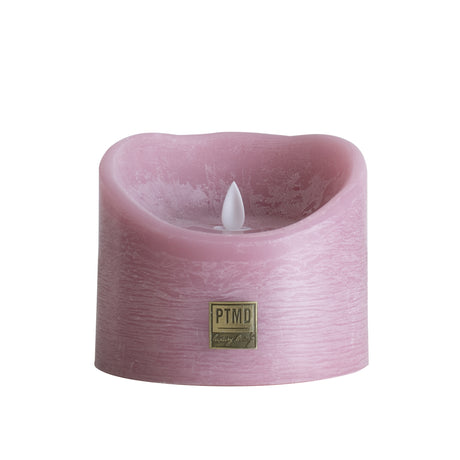 LED Light Candle floral pink moveable flame