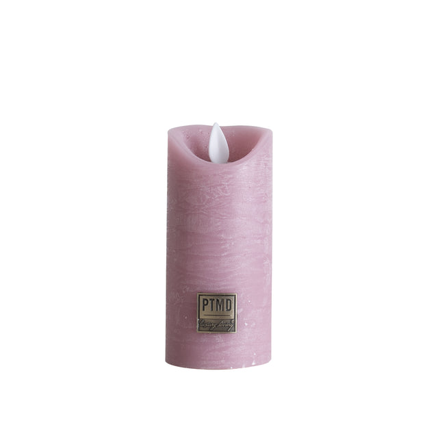 LED Light Candle floral pink moveable flame