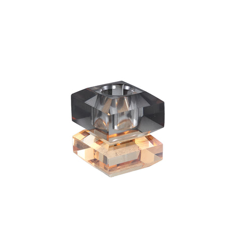 Allison Brown crystal glass candleholder square