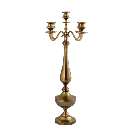 Manual Gold casted aluminum candle holder