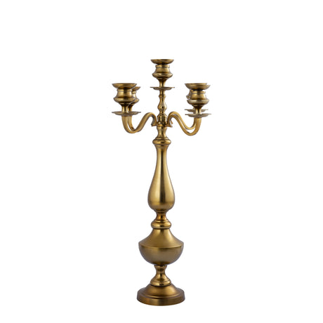 Manual Gold casted aluminum candle holder