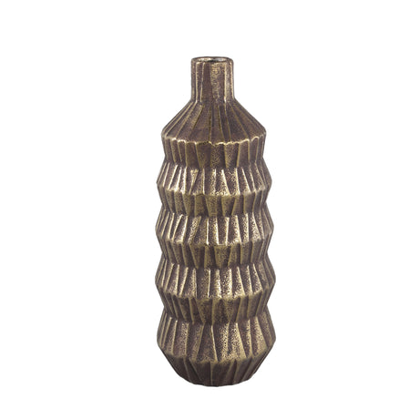 Izra Gold glazed ceramic bottle high brown finish