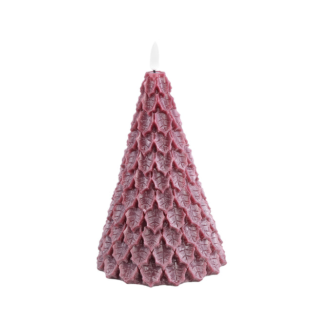 LED light Candle red leaves tree shaped flickering