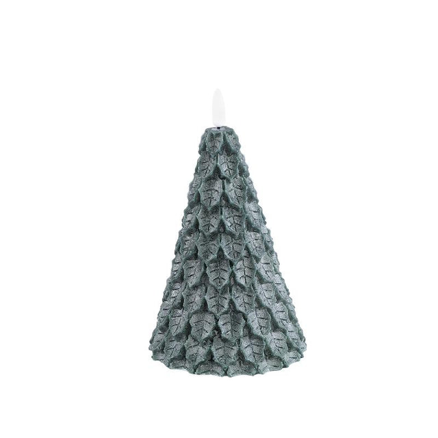 LED light Candle green leaves tree shaped flickeri