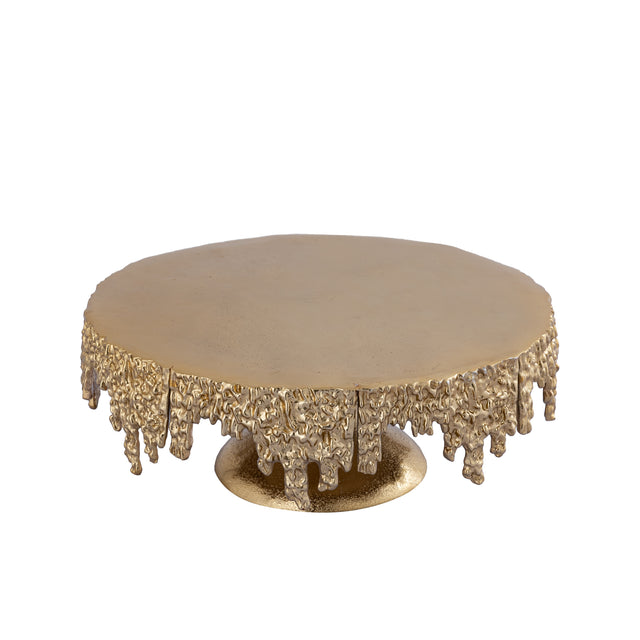 Amara Gold alu cake stand on base dripping