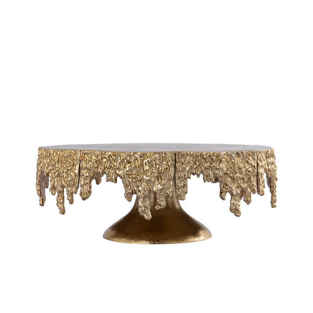 Amara Gold alu cake stand on base dripping