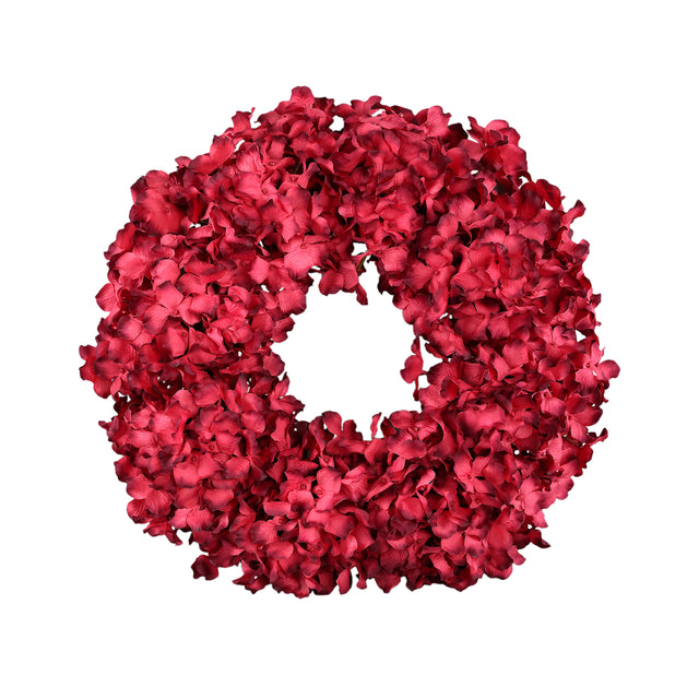 Wreath Burgundy hydrangea round