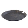 Semin alu round rustic tray wavy edge