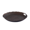 Semin alu round rustic tray wavy edge