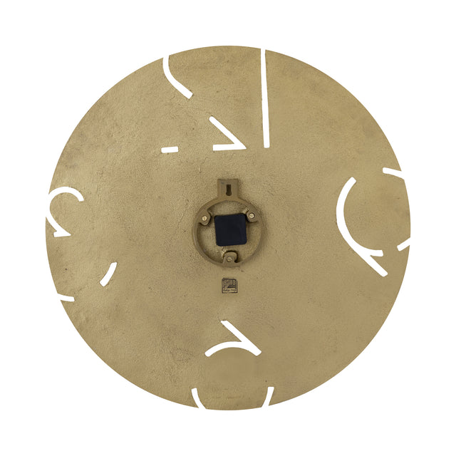 Zafrina Brass alu round clock cutout numbers