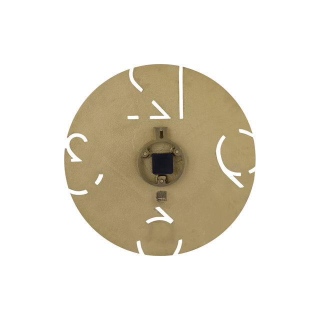 Zafrina Brass alu round clock cutout numbers