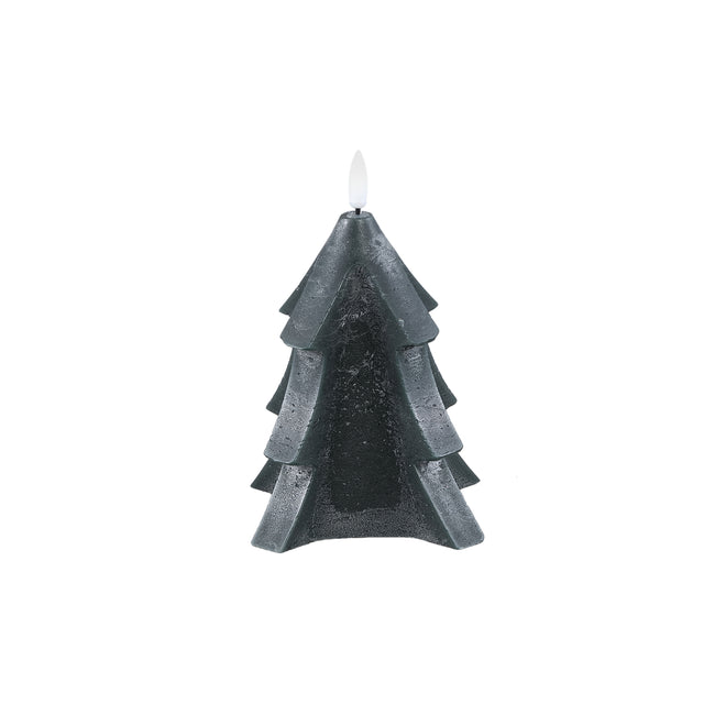 LED light Candle green tree shaped flickering