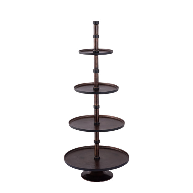 Glinda Copper alu etagere round