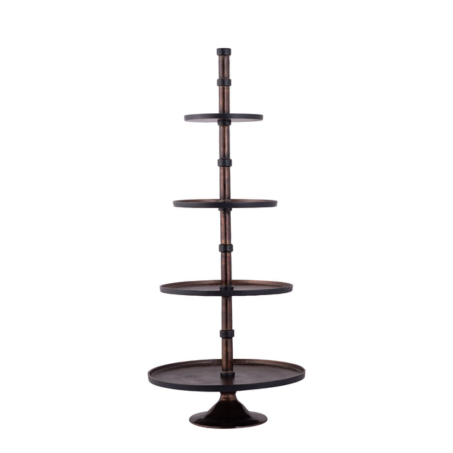 Glinda Copper alu etagere round