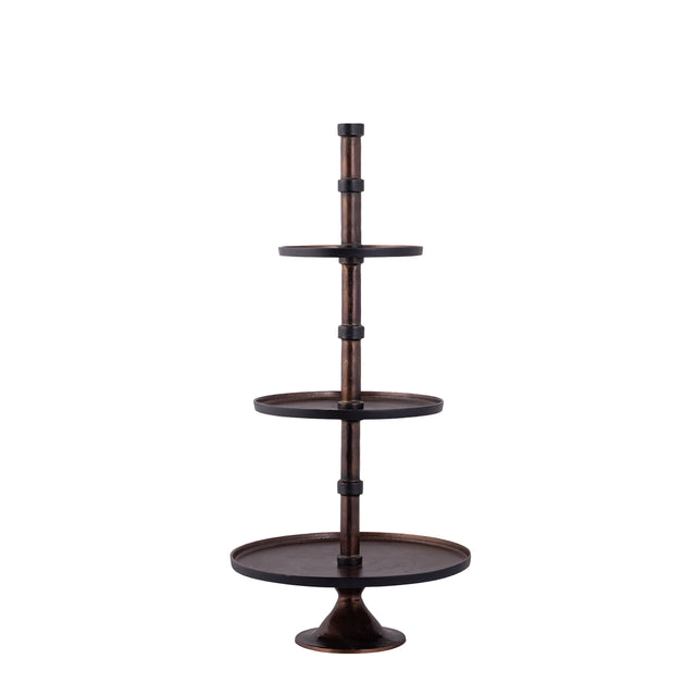 Glinda Copper alu etagere round