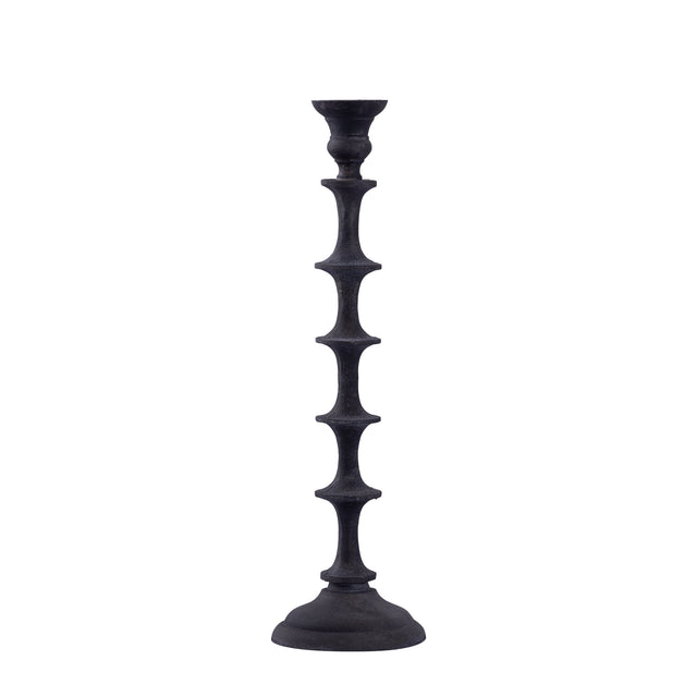 Freddie Black alu candle holder with tabs