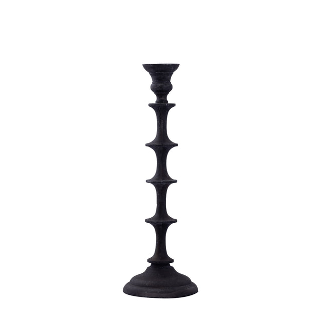 Freddie Black alu candle holder with tabs