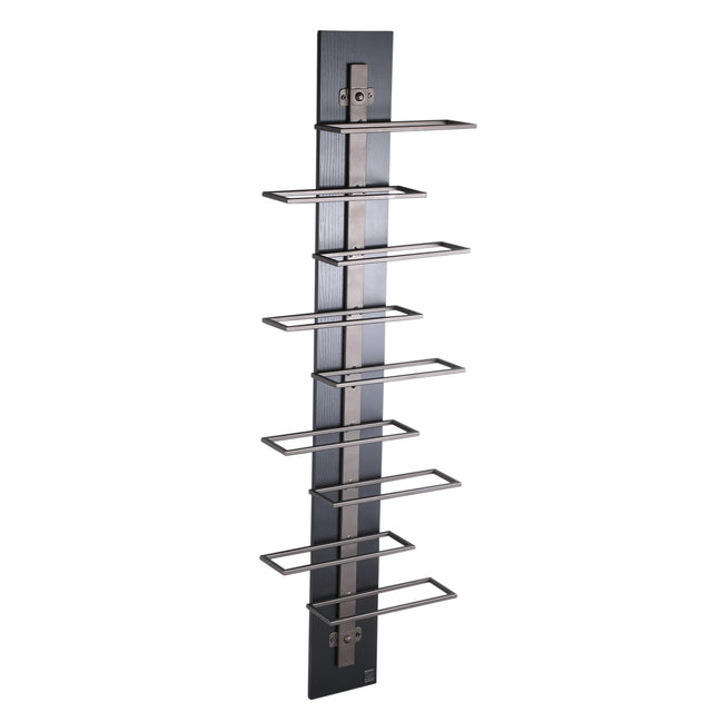 Brendan Brown steel wall wine rack layers