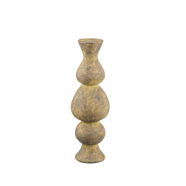 Larry Brown cement candleholder round high bulbs