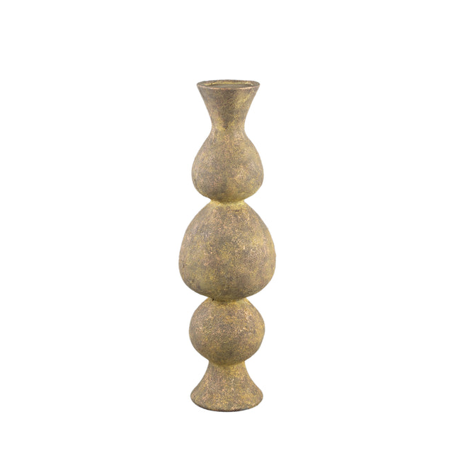 Larry Brown cement candleholder round high bulbs