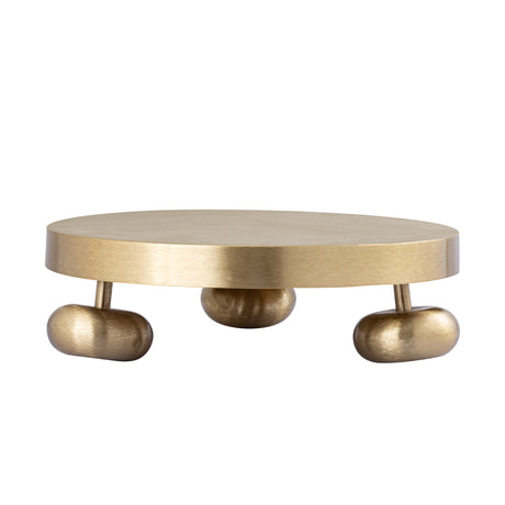 Kaya iron round table stand w gold base