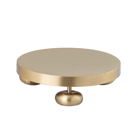 Kaya iron round table stand w gold base