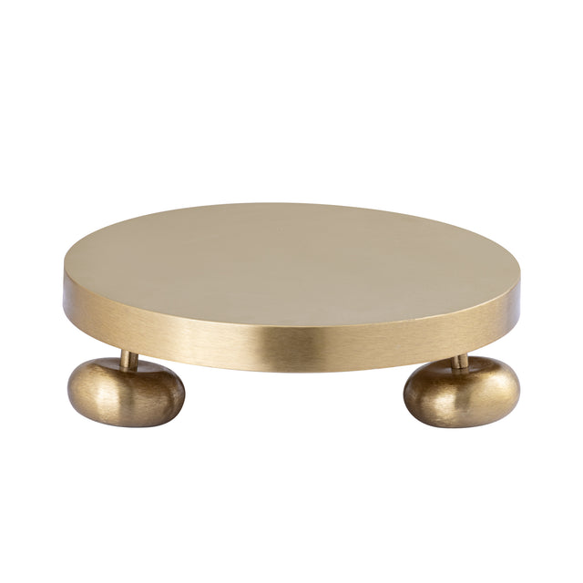 Kaya iron round table stand w gold base