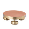 Kaya iron round table stand w gold base