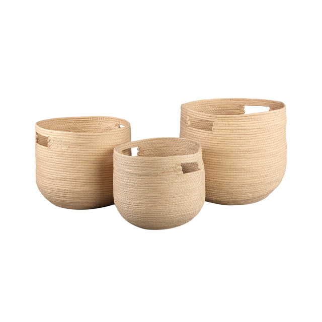 Mellaine  paper rope round basket handle SV3