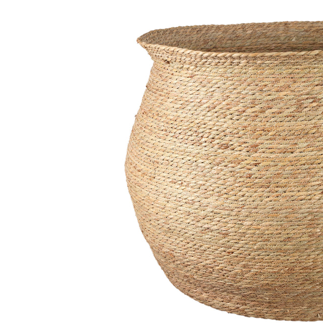 Korbin Brown sea grass round basket taps SV4