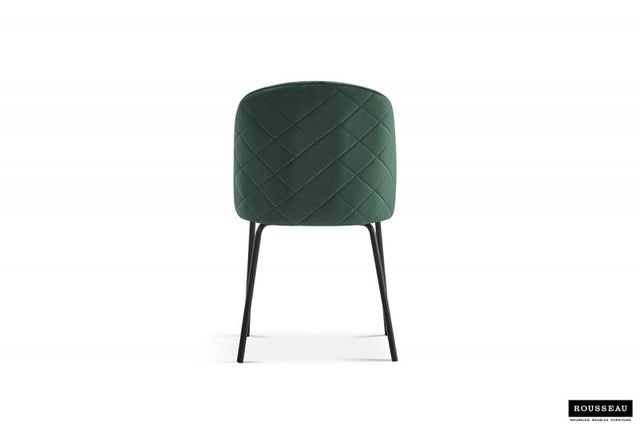 'Lena' Velvet Chair Black Legs