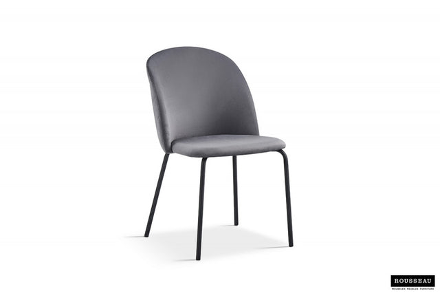 'Lena' Velvet Chair Black Legs