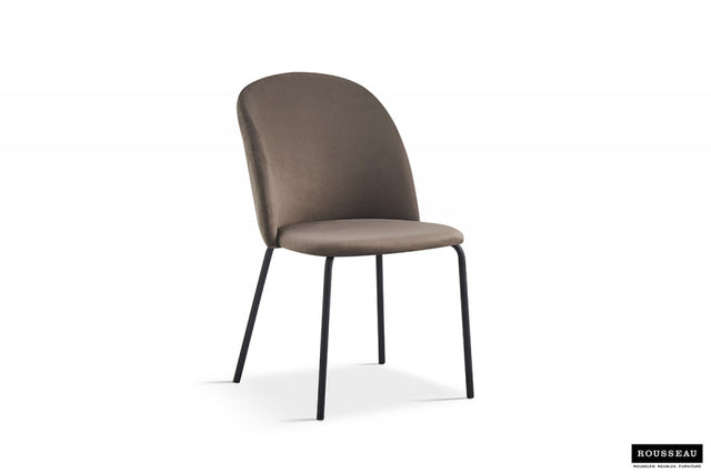 'Lena' Velvet Chair Black Legs